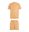 Derek Rose Micromodal Short Basel Pyjama Set In Neutral