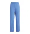 Derek Rose Micro Pyjama Trousers In Blue