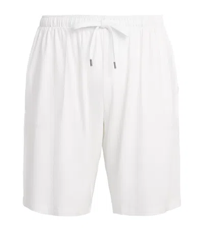 Derek Rose Micromodal Basel Sweatshorts In White
