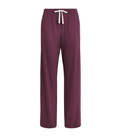 Derek Rose Micro-modal Drawstring Trousers In Brown
