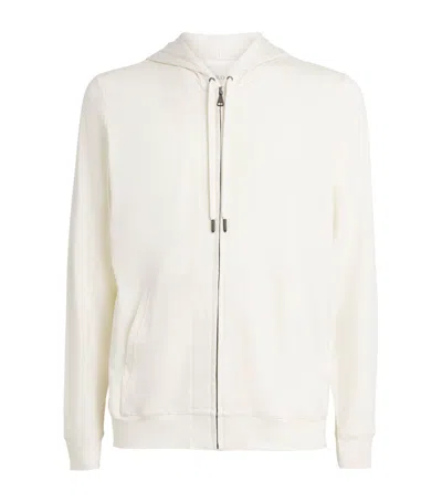 Derek Rose Micromodal Zip-up Hoodie In Neutral