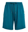 Derek Rose Modal-blend Basel Drawstring Shorts In Blue