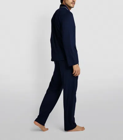 Derek Rose Modal-blend Basel Pyjama Set In Blue