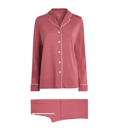 Derek Rose Modal-blend Lara Pyjama Set In Pink