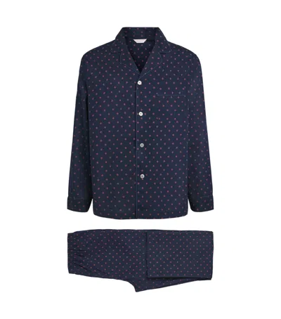 Derek Rose Nelson Classic Pyjama Set In Blue