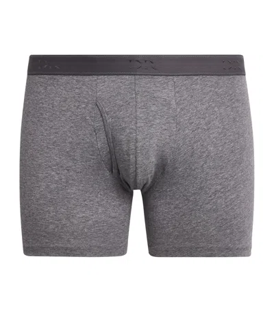 Derek Rose Pima Cotton Stretch Open Trunks In Gray