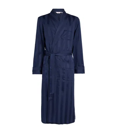 DEREK ROSE SATIN STRIPED ROBE