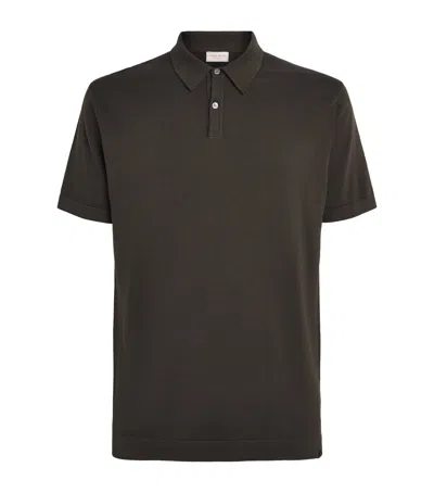 Derek Rose Sea Island Cotton Jacob Polo Shirt In Green