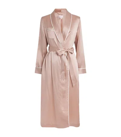 Derek Rose Silk Bailey Robe In Multi