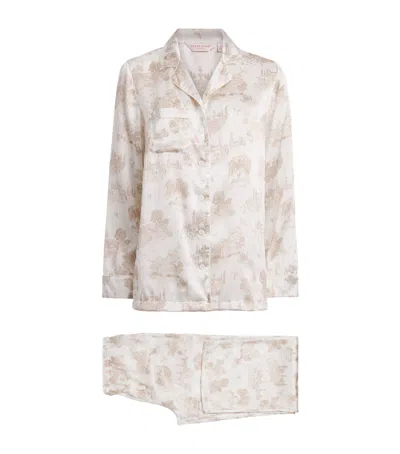Derek Rose Silk Toile Pyjama Set In Multi