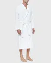 Derek Rose Terry Cloth Robe, White In White