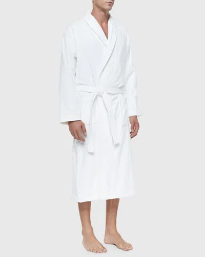 Derek Rose Terry Cloth Robe, White