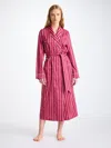 Derek Rose Women's Dressing Gown Capri 25 Cotton Batiste Pink In Pink