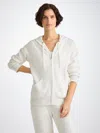 Derek Rose Women's Hoodie Daphne Cashmere White