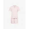 Derek Rose Lara Short-sleeve Stretch-jersey Pyjamas In Pink