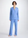 Derek Rose Women's Pyjamas Lara Micro Modal Stretch Periwinkle In Blue