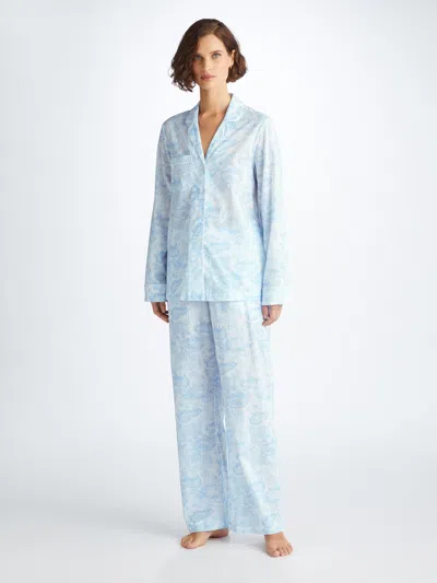 Derek Rose Women's Pyjamas Ledbury 77 Cotton Batiste White