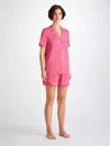 Derek Rose Women's Short Pyjamas Lara Micro Modal Stretch Flamingo Pink In Pink