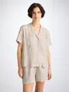 Derek Rose Women's Short Pyjamas Sicily Linen Sand