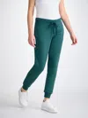 Derek Rose Women's Sweatpants Quinn Cotton Modal Pine Green In Green