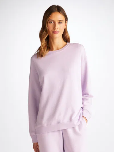 Derek Rose Women's Sweatshirt Quinn Cotton Modal Lilac