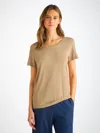 Derek Rose Women's T-shirt Lara Micro Modal Stretch Camel In Camel