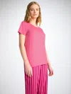 Derek Rose Women's T-shirt Lara Micro Modal Stretch Flamingo Pink