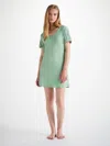 Derek Rose Women's V-neck Sleep T-shirt Lara Micro Modal Stretch Euycalyptus In Eucalyptus