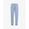 Derek Rose Womens Blue Mid-rise Tapered-leg Cotton-blend Jogging Bottoms In Blue