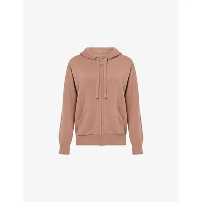 Derek Rose Womens Brown Daphne Relaxed-fit Cashmere Hoodie