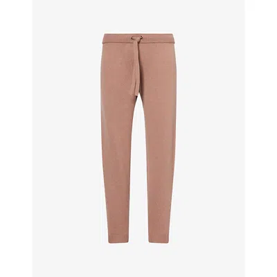 Derek Rose Womens Brown Daphne Tapered-leg Cashmere Jogging Bottoms