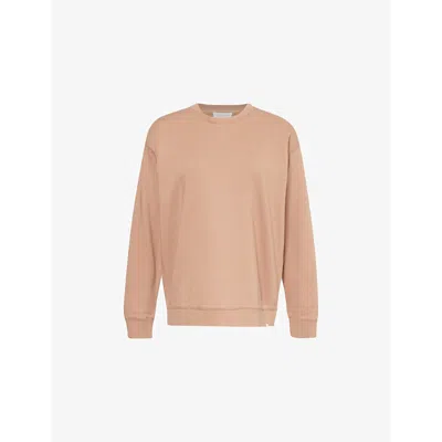 Derek Rose Womens  Quinn Relaxed-fit Cotton-blend Jersey Sweatshirt In Brown