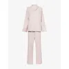 Derek Rose Womens Neutral Kelburn Houndstooth-print Cotton Pyjama Set In Neutral