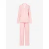 Derek Rose Womens Pink Lara Relaxed-fit Jersey Pyjama Set In Pink