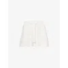 Derek Rose Womens White Quinn Adjustable-waist Cotton Blend Sweat Shorts In White