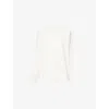 Derek Rose Womens White Quinn Long-sleeve Cotton Blend Sweatshirt In White