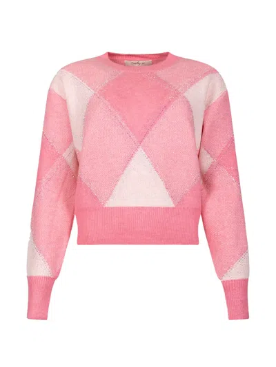 Derhy Natasha Crystal-embellished Sweater In Pink