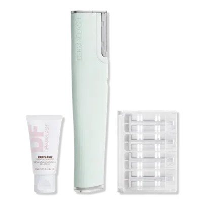 Dermaflash Luxe+ Advanced Sonic Dermaplaning + Peach Fuzz Removal - Sea Foam In Green