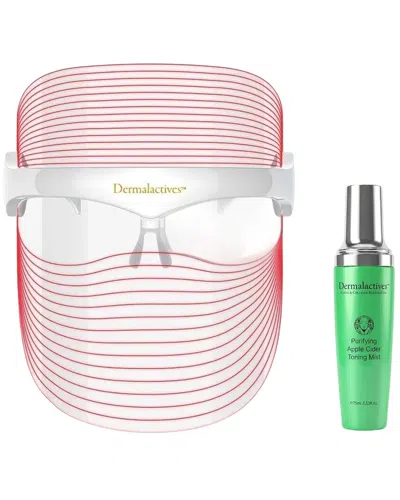 Dermalactives 1oz 7-in-1 Light Therapy Led Mask+ Purifying Apple Cider Toner Mist 2pc Set In Transparent