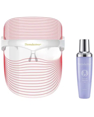 Dermalactives 1oz 7-in-1 Light Therapy Led Mask+ Purifying Cleansing Gel 2pc Set In Transparent