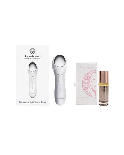 Dermalactives Women's Microcurrent Facial Toning Device + Intensive Firming Eye Serum In Transparent