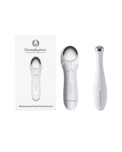 Dermalactives Women's Microcurrent Facial Toning Device + Ion Eye Wand In White