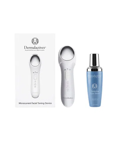 Dermalactives Women's Microcurrent Facial Toning Device + Perfecting Face Serum With Vitamin C And H In Multi