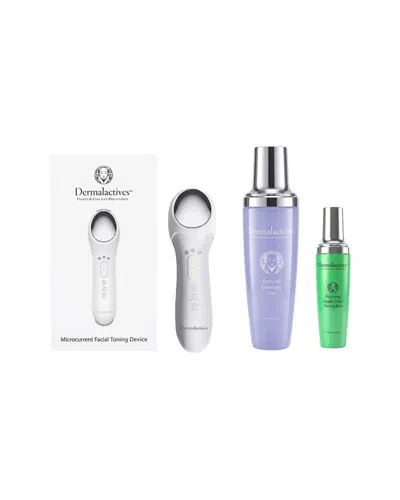 Dermalactives Women's Microcurrent Facial Toning Device + Purifying Apple Cider Toner Mist+ Purifyin In Transparent