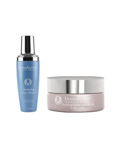 Dermalactives Women's Perfecting Face Serum With Vitamin C And Hyaluronic Acid + Purifying Gentle Fa In Transparent