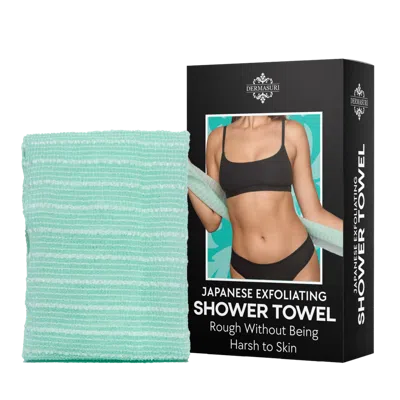 Dermasuri Japanese Exfoliating Shower Towel Washcloth - Mint In Green