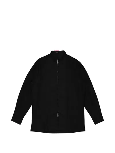 Derrick Porter Zip-up Shirt In Black