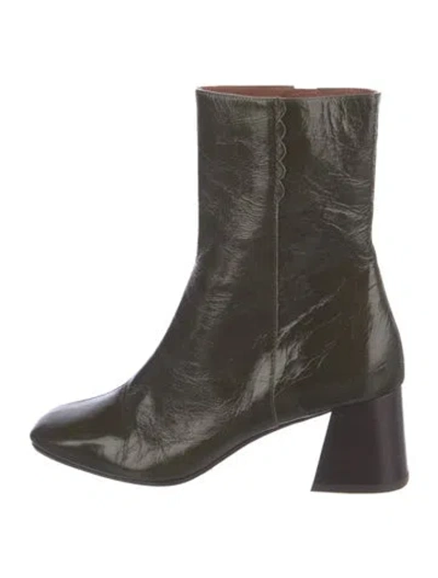 Pre-owned Des Petits Hauts Leather Boots In Green