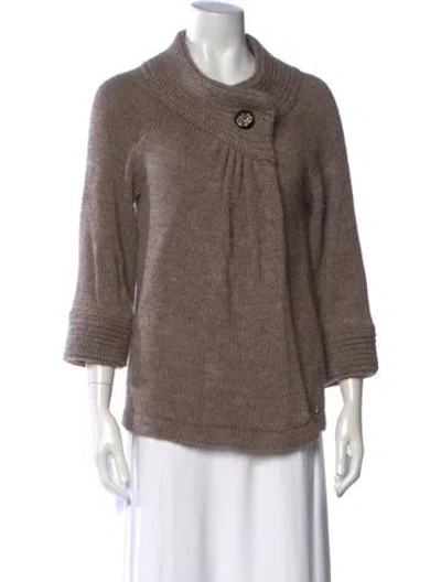 Pre-owned Des Petits Hauts Open Front Sweater In Brown