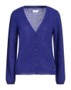 Des Petits Hauts Woman Cardigan Purple Size 1 Mohair Wool, Baby Alpaca Wool, Polyamide